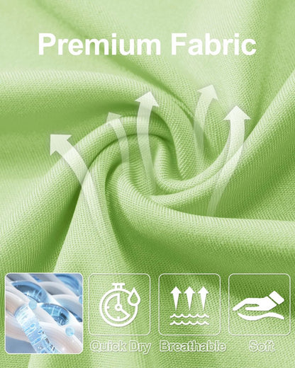 MAGCOMSEN Quick Dry Shirts for Men UPF 50 Long Sleeve UV Protection Shirts Athletic T-Shirt Rash Guard Hiking Shirt UV Shirts Light Green