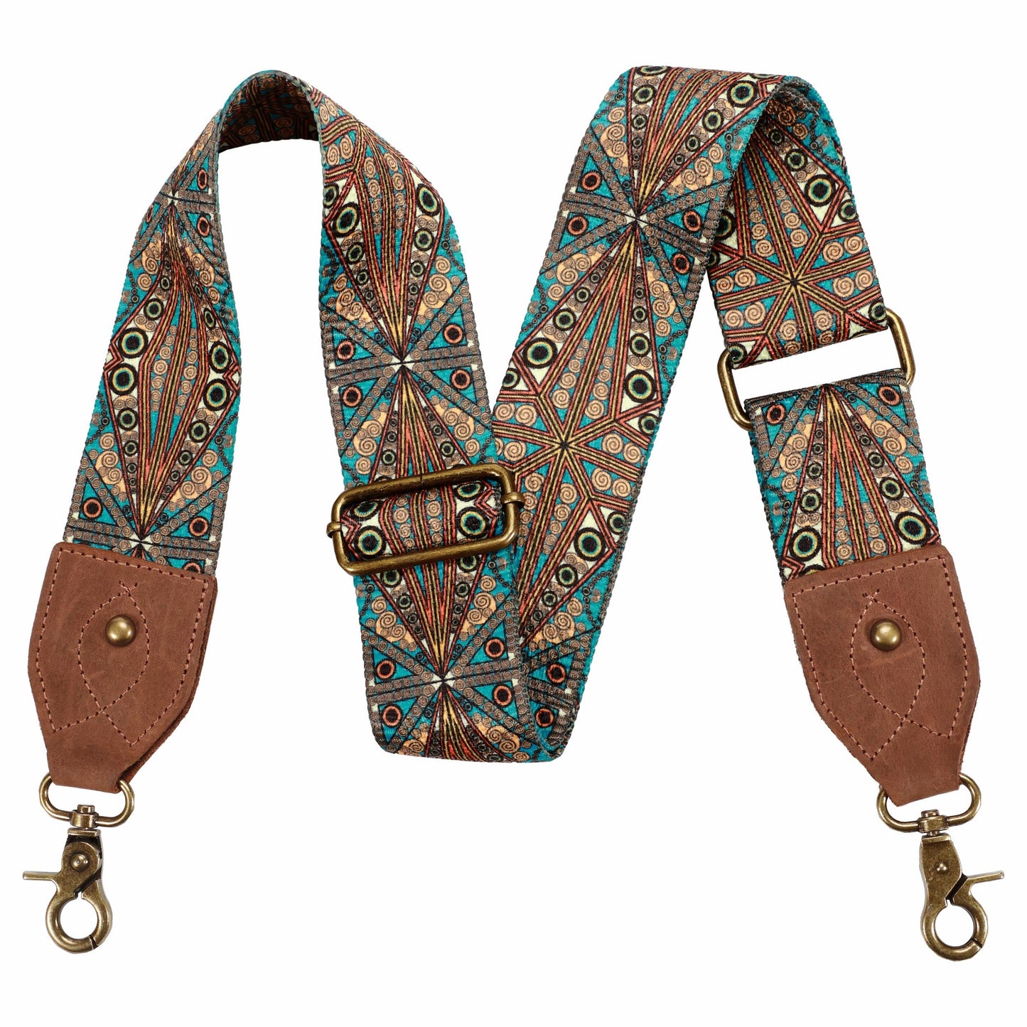 Purse Strap, 2"Cowhide Head Wide Shoulder Strap Adjustable Replacement,Retro Personalized Printing Multi-pattern Crossbody Bag Straps for Handbag,Crossbody Bags,Shoulder Bags(Bohemian style)