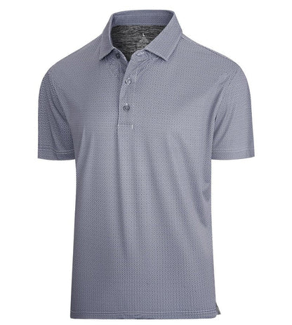 SAMERM Mens Golf Shirts Short Sleeve Dry Fit Performance Moisture Wicking Print Sport Polo Shirts for Men Casual，Black Dots，L