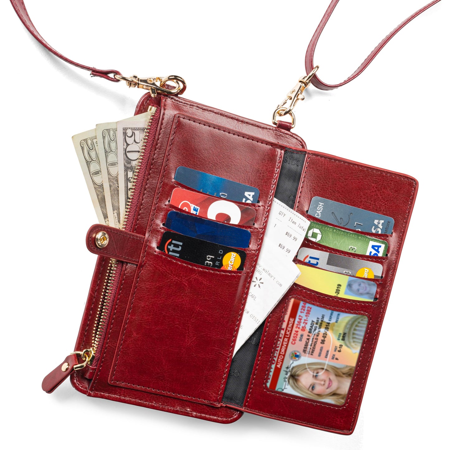 Claasico Crossbody Phone Purse for Women – RFID Phone Case Wallet w/Magnetic Closure & Separate Zipper Pocket Crossbody Bag