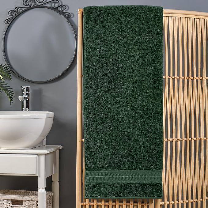 Elegant Comfort Three Line Popcorn Extra Large Luxury Bath Towel