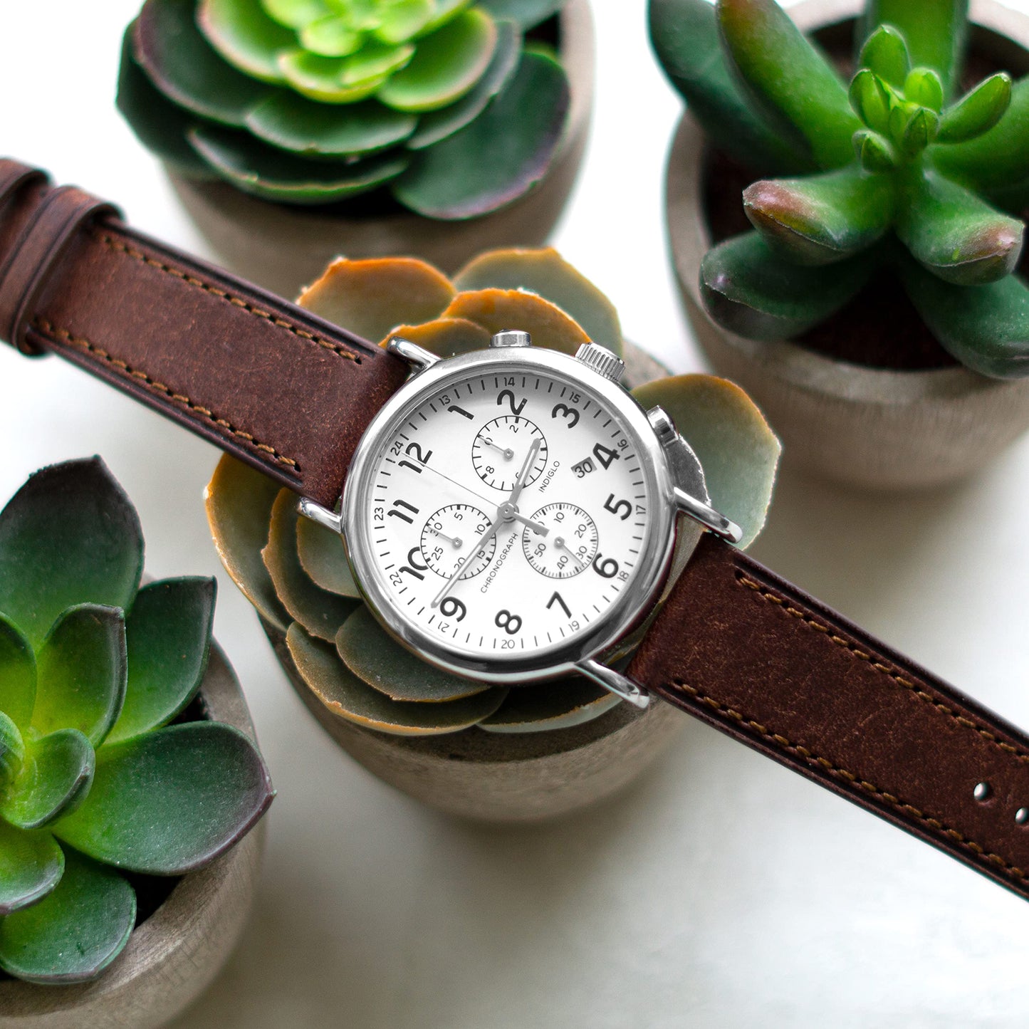 Benchmark Quick Release Leather Watch Band - Premium Italian Full Grain Leather Watch Straps for Men & Women (Dark Brown, 22mm)
