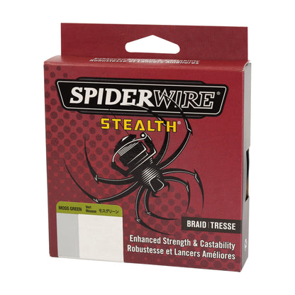 SpiderWire Stealth® Superline, Moss Green, 8lb | 3.6kg, 300yd | 274m Braided Fishing Line, Suitable for Freshwater and Saltwater Environments