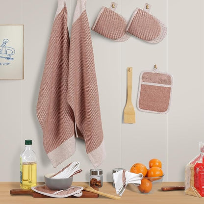 Casa Platino Potholders for Kitchens, 8-Piece – 500°F Heat Resistant Oven Mitts