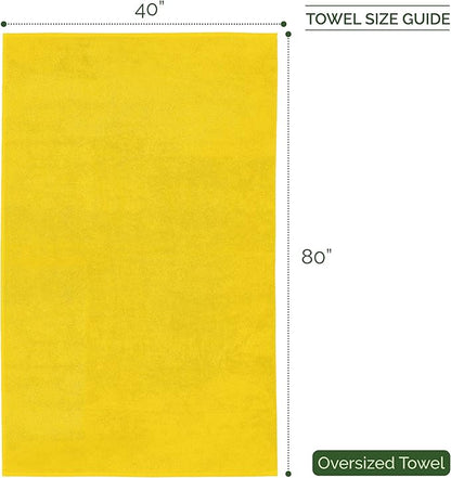 Elegant Comfort Three Line Popcorn Extra Large Luxury Bath Towel