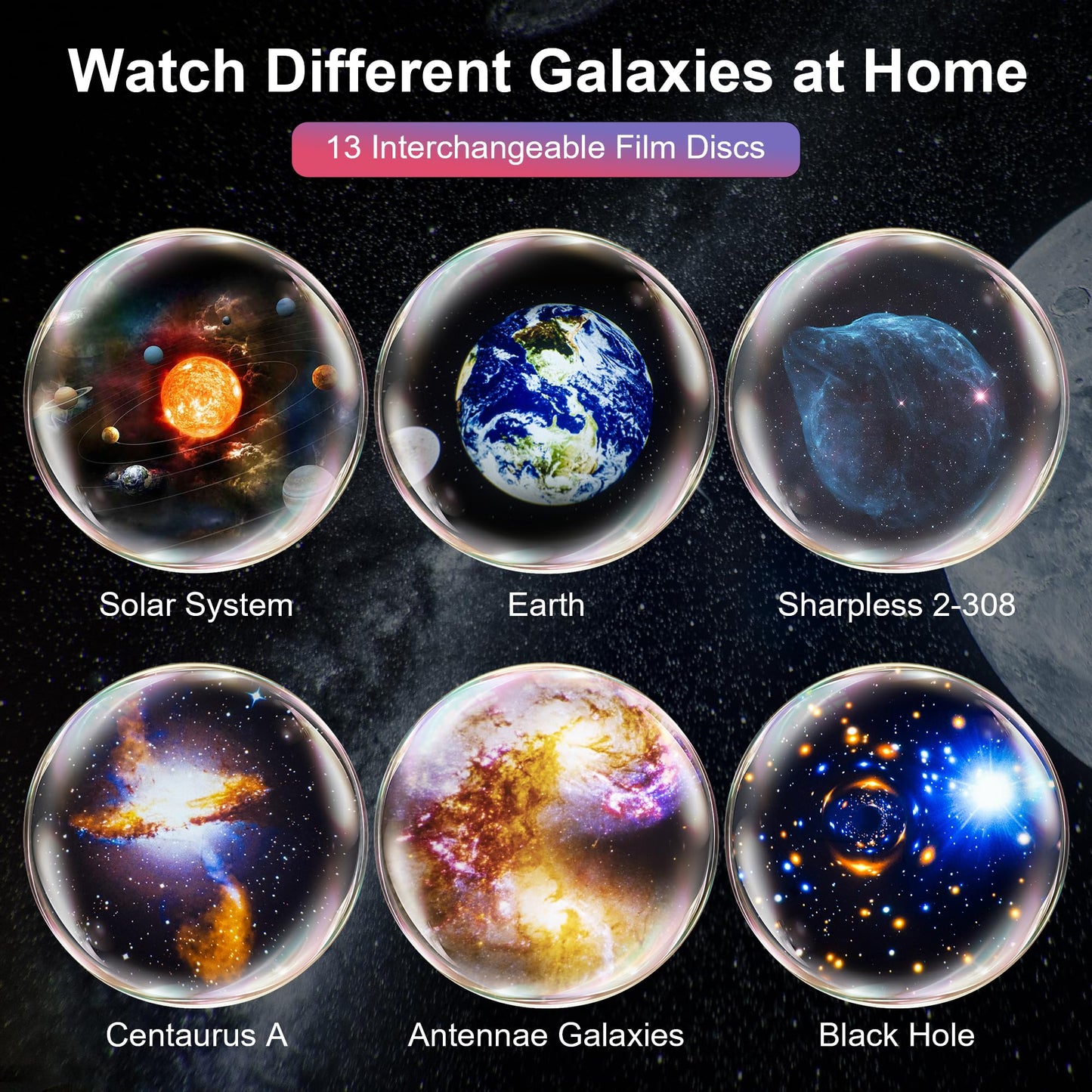 Planetarium Projector for Bedroom, 13 in 1 Star Projector Galaxy Light, Ceiling Night Light Milky Way Mood Lighting with Timer, LED Space Galaxy Lamp Bedroom Room Decor for Adults Kids - White