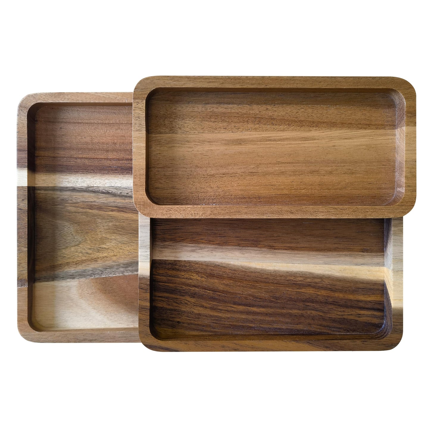 Acacia Wooden Valet Tray for Men,Natural Wood Grain EDC Tray Set Catch All for Keys Wallet Phone Glasses Watch Jewelry Pen,Tray Organizer for Entryway Nightstand Office Desk Drawer