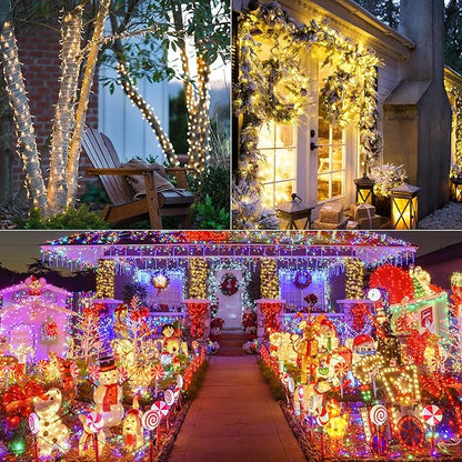 Color Changing Christmas Lights, 75ft 200 LED Warm White & Multicolor Christmas String Lights with Remote, 11 Modes Christmas Twinkle Lights for Christmas Party, Garden, Holiday, Xmas Tree Decorations