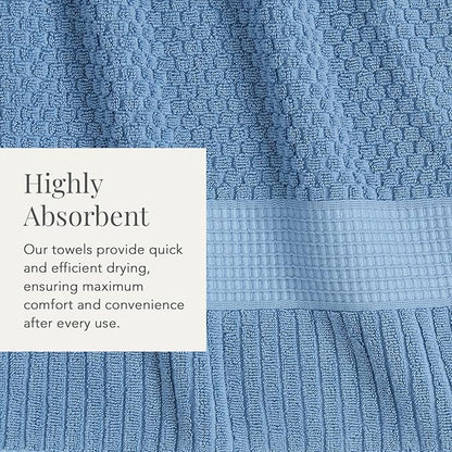 NY Loft 100% Cotton Hand Towel 6 Pack | Super Soft & Absorbent Quick-Dry Hand