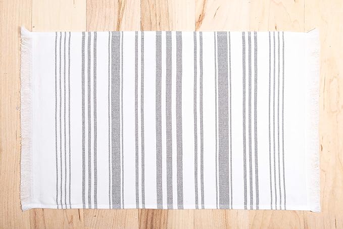 Sticky Toffee Hand Towels for Bathroom Set of 2 – 28x16 in White and Gray