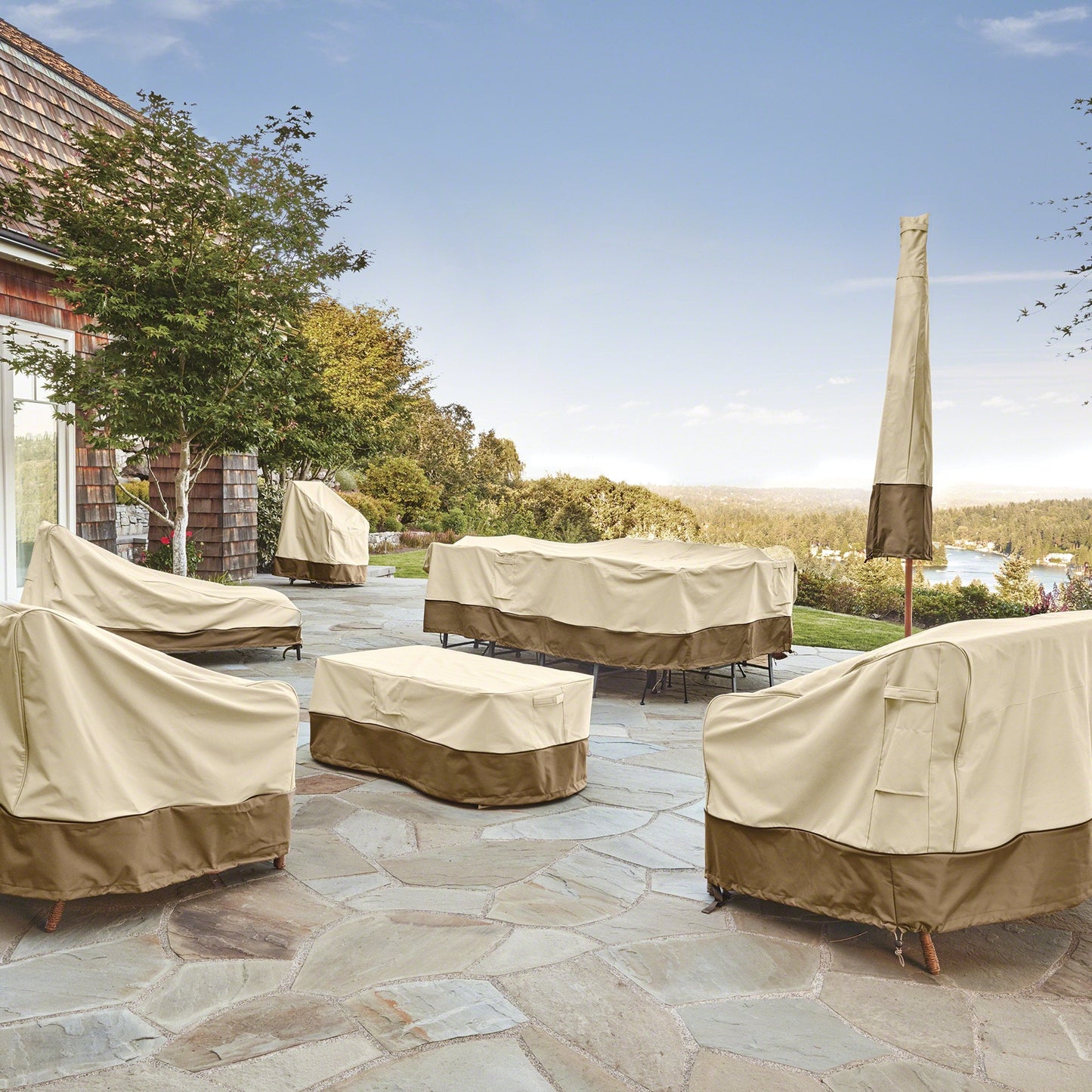 Classic Accessories Veranda Water-Resistant 70 Inch Picnic Table Cover, Outdoor Table Cover