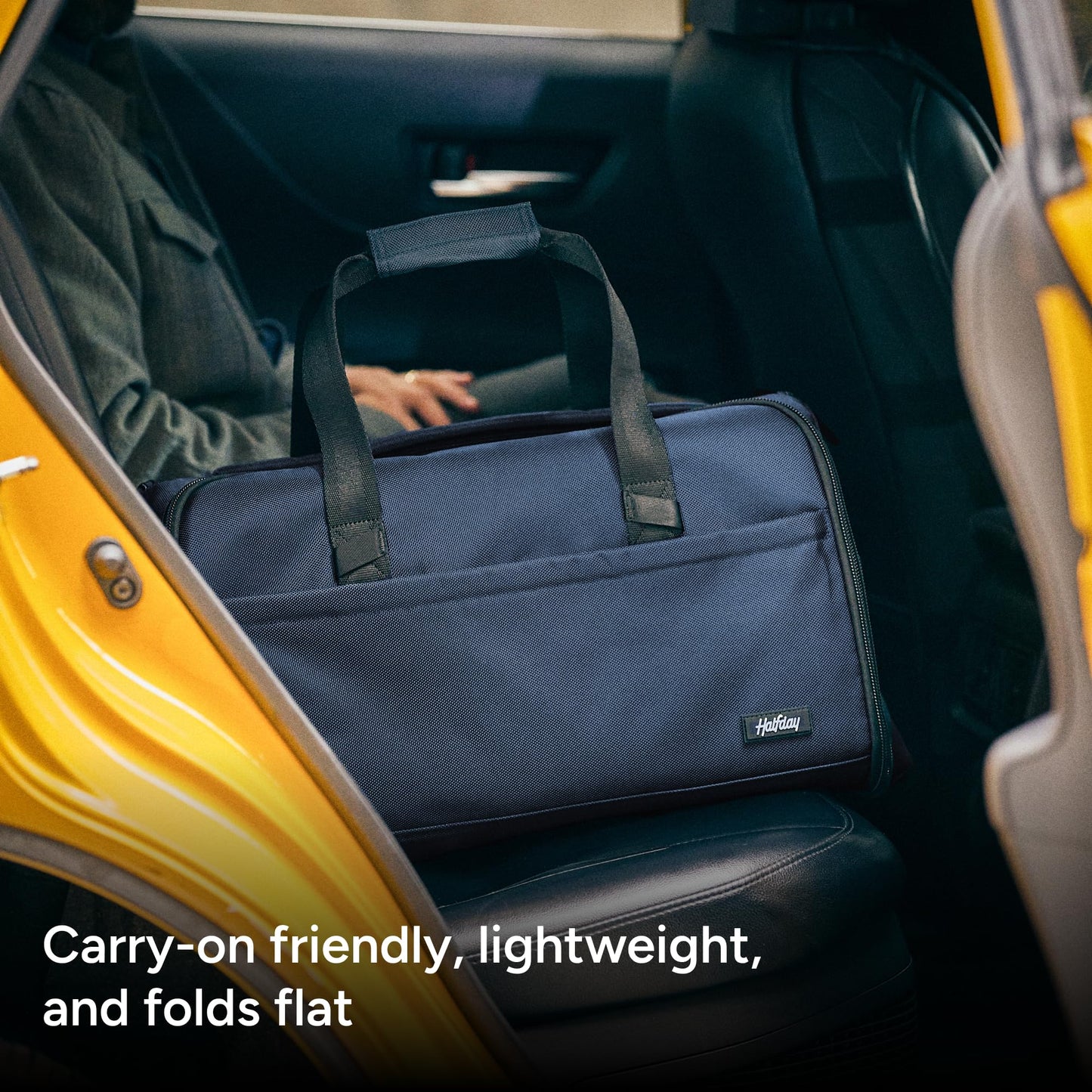 Halfday Convertible 2-in-1 Premium Garment Duffel Weekender Bag 45L: Wrinkle-Free Travel (Hanging Suit Compartment, Shoe Pockets, Trolley Sleeve), Balistic Nylon Carry-on, Pacific
