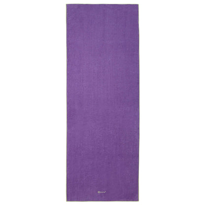 Gaiam Yoga Towel - Mat Sized Active Dry Non Slip Moisture Wicking Sweat Absorbent Microfiber Hot Yoga Towel for Women & Men | Stay-Put Corner Pockets (70" Long x 26" Wide)