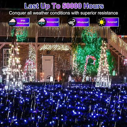 750 LED Christmas Lights Outdoor Use, 246ft 8 Lighting Modes Fairy Lights for Outside, Christmas Tree Lights Outdoor IP44 Waterproof for Xmas Patio Yard Fence Deck Balcony Garden DecorBlue