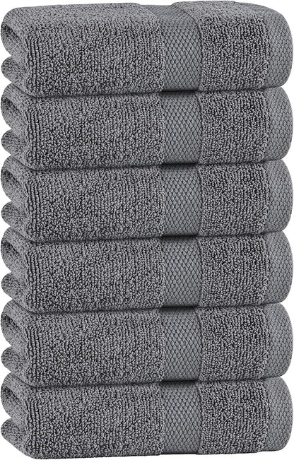 White Classic Gray Hand Towels for Bathroom Cotton Hand Towel Bulk for Gym