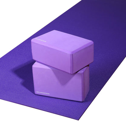 Fitvids Set of 2 High Density Yoga Blocks, 9"x6"x4" Each, Pair, Multiple Colors