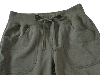 MoFiz Women's Cargo Capris Hiking Pants Lightweight Quick Dry Running Outdoor Casual Shorts Button Pockets UPF 50+ Army Green S