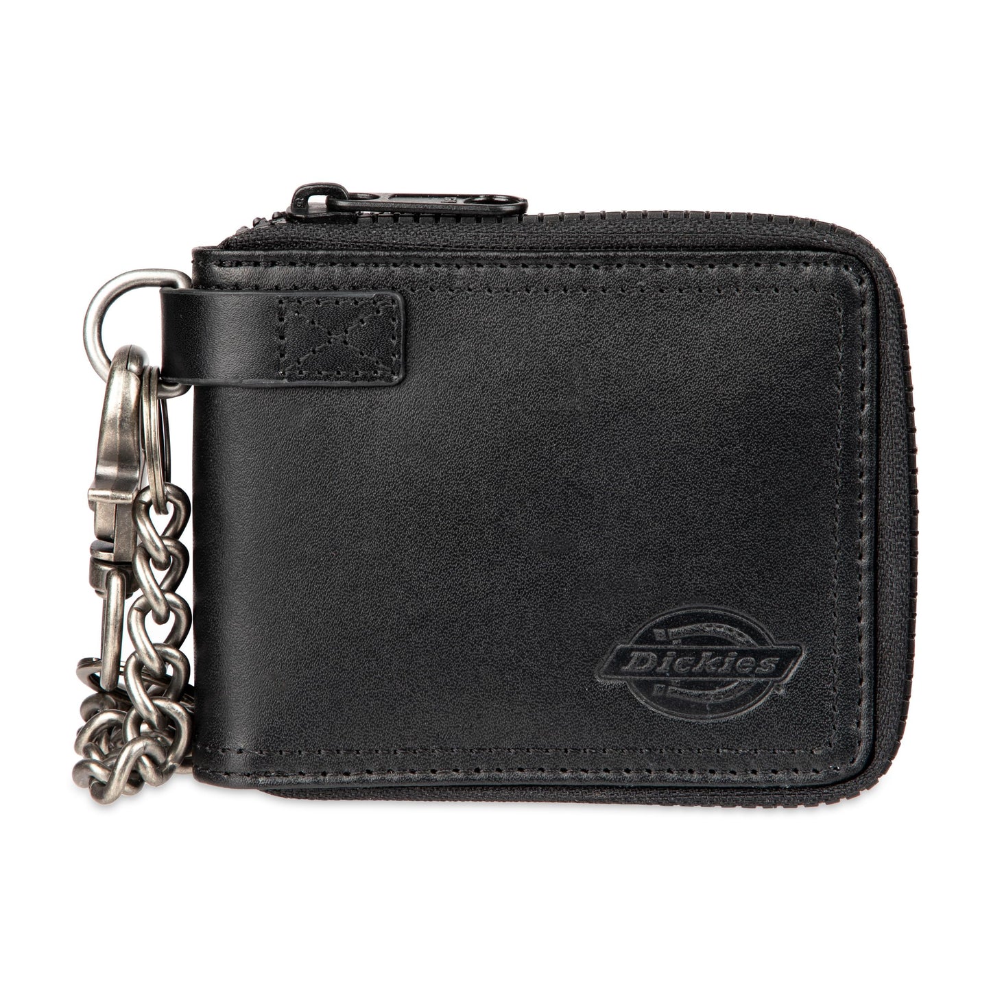 Dickies Mens RFID Everyday Leather Bifold Chain Wallet, Black, One Size