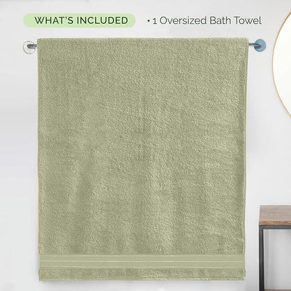 Elegant Comfort Three Line Popcorn Extra Large Luxury Bath Towel