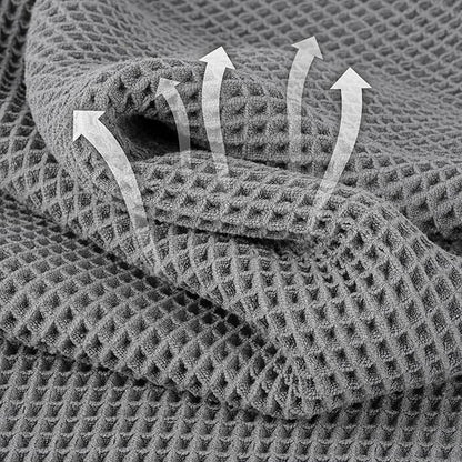 Microfiber Waffle Hand Towels, 4 Pieces, Fast Drying, Lint Free 430 GSM
