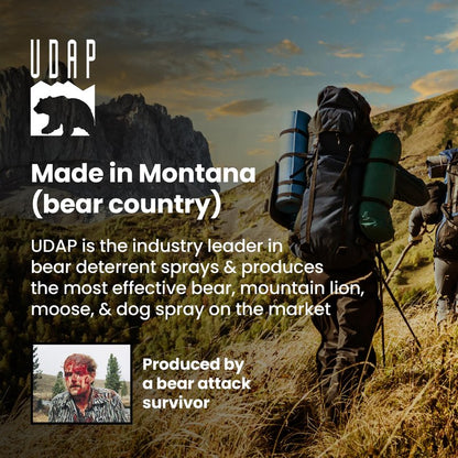 UDAP 18CP Super Magnum Bear Spray, Multi,13.4oz