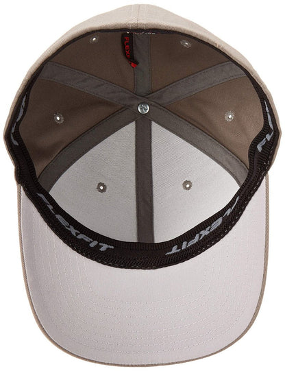 Flexfit Men's Wooly Combed Twill Fitted Baseball Cap, Gray, Small-Medium