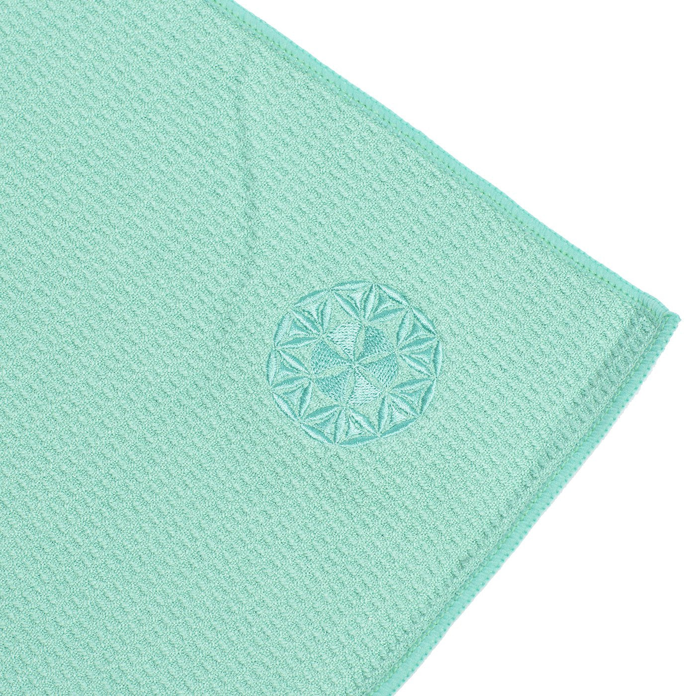 Shandali Hot Yoga Towel Stickyfiber Yoga Towel - Mat-Sized, Microfiber, Silicone Backed, Super Absorbent, Anti-Slip, 24" x 72" - Bikram Yoga - Exercise, Fitness, Pilates - Jade Green
