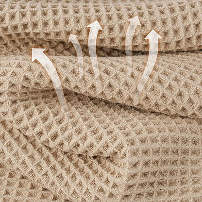 Microfiber Waffle Hand Towels, 4 Pieces, Fast Drying, Lint Free 430 GSM