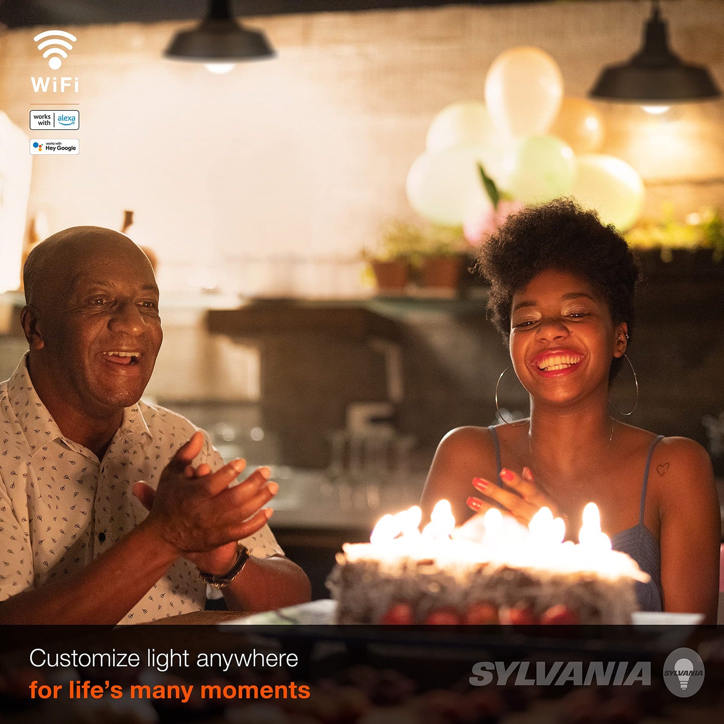 SYLVANIA Wifi LED Smart Light Bulb, 60W Equivalent Full Color and Tunable White A19, Dimmable, Compatible with Alexa and Google Home Only - 4 Pack (75674)