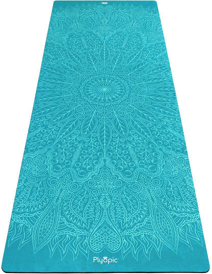 Plyopic. All In One Yoga Mat | Luxury Sweat-Grip Mat/Towel Combo | Ideal for Yoga, Hot Yoga, Bikram, Pilates, Workout & Exercise | Eco-Friendly Natural Rubber