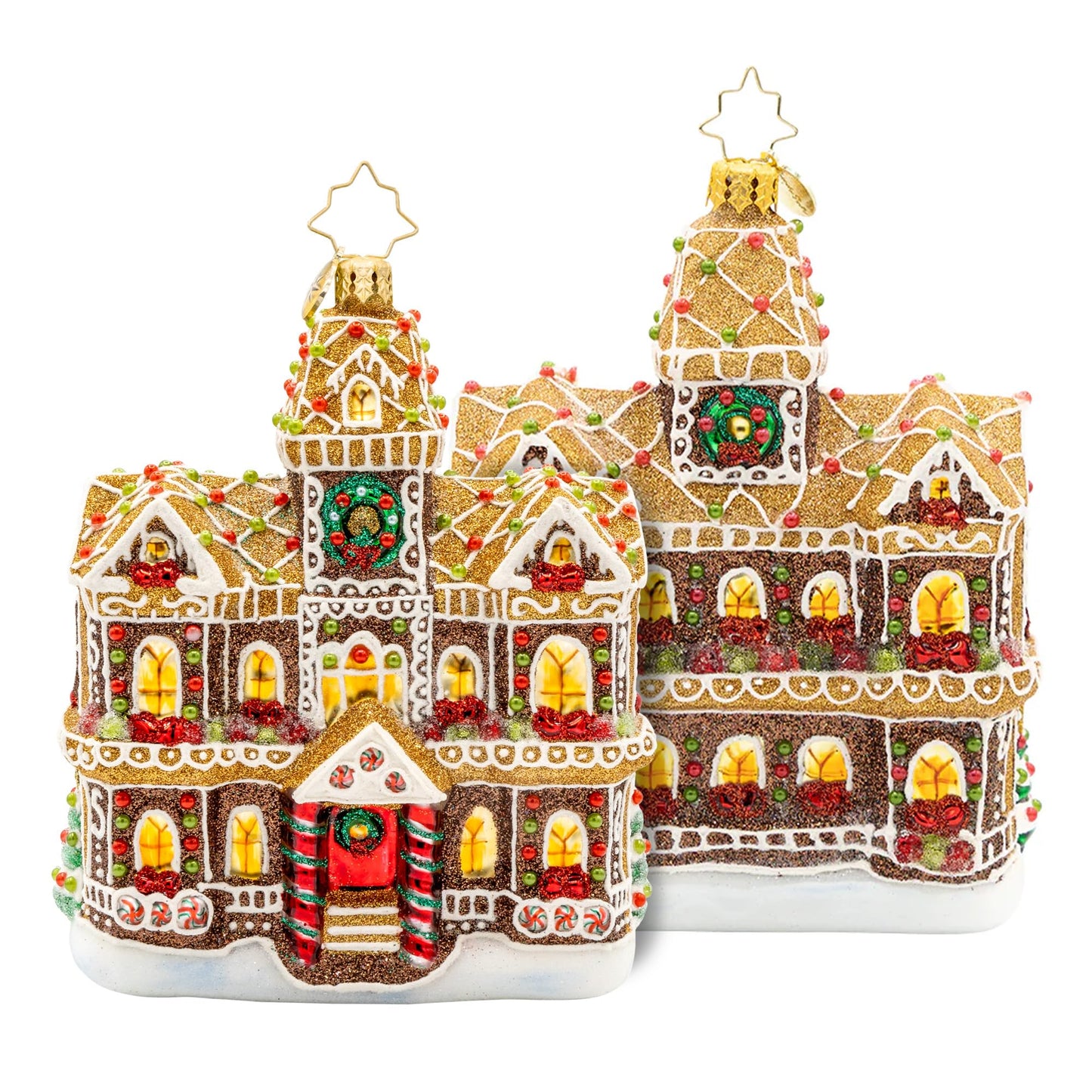 Christopher Radko Hand-Crafted European Glass Christmas Tree Decorative Ornament, Gingerbread Manor