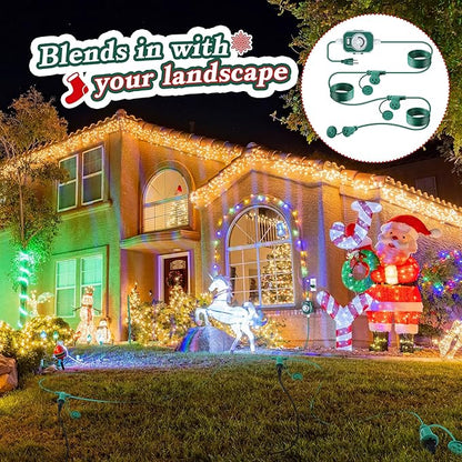 Feekoon 20FT Outdoor Extension Cord Splitter with Timer, Waterproof 3-Outlet Cord with Safety Cover 16/3 SJTW Weatherproof Power Cable for Outdoor Halloween Christmas Decorations Garden Lights