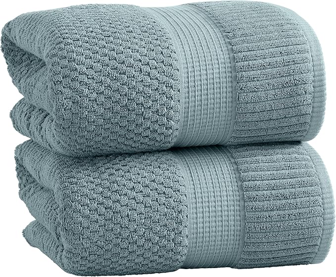 NY Loft 100% Cotton 2 Pack Bath Sheet Towel Set | Extra Large Oversize Bath