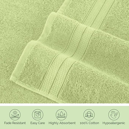 Elegant Comfort Luxury 6-Piece Towel Set, Premium Soft 100% Turkish Cotton