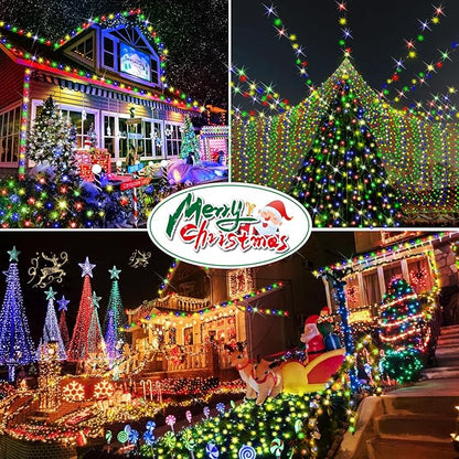 Hezbjiti Christmas String Lights Outdoor, 1000 LED 394ft 8 Lighting Modes Christmas Fairy Lights with Remote and Timer for Home, Birthday, Wedding, Party, Tree Decorations (1000 LED, Multicolor)