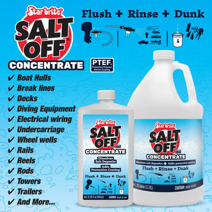 STAR BRITE Salt Off Concentrate - Ultimate Salt Remover Wash & Marine Engine Flush for Boats, Vehicles, Trailers, and More - 128 OZ Gallon (093900N)