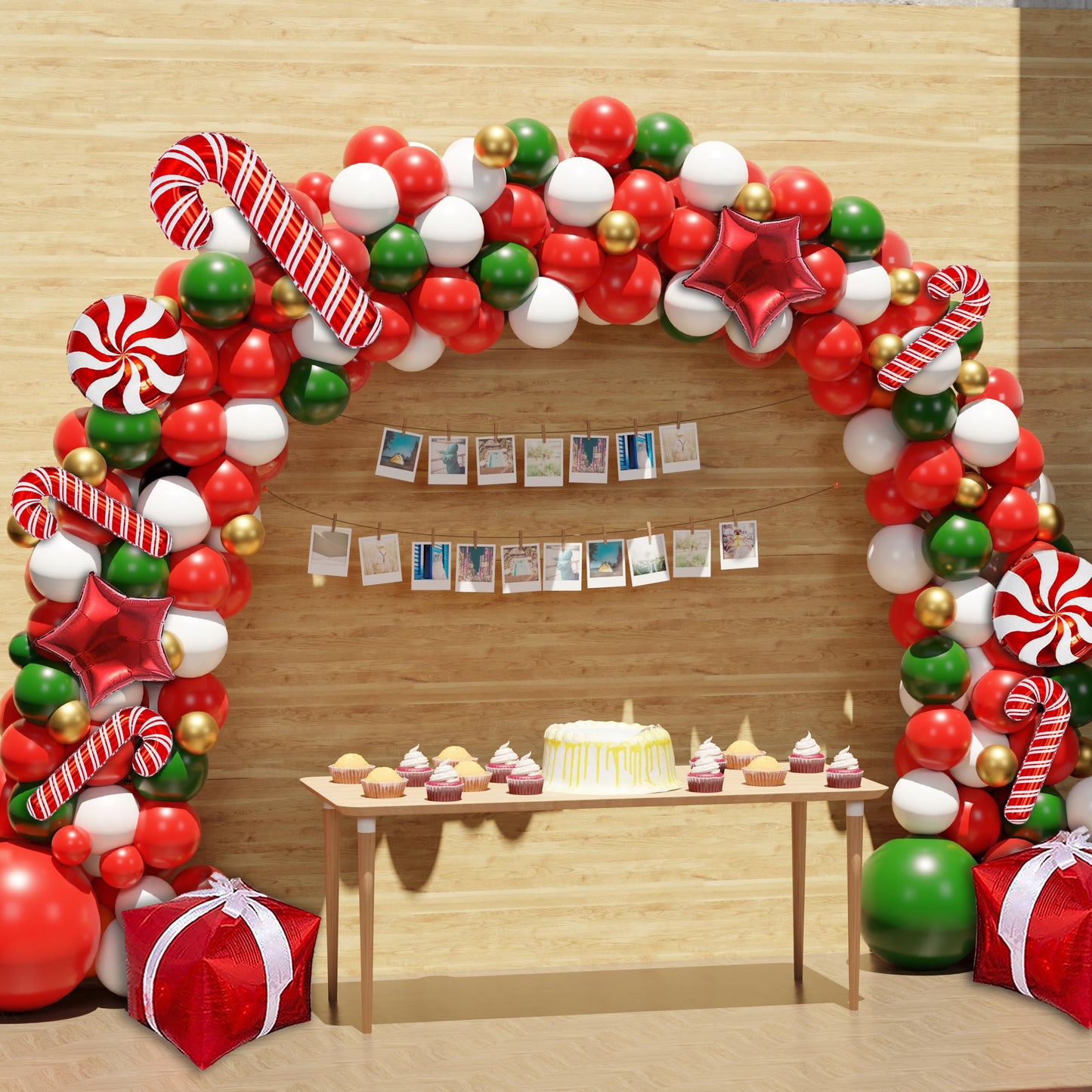 Christmas Balloon Arch Kit, 162PCS Christmas Balloon Garland