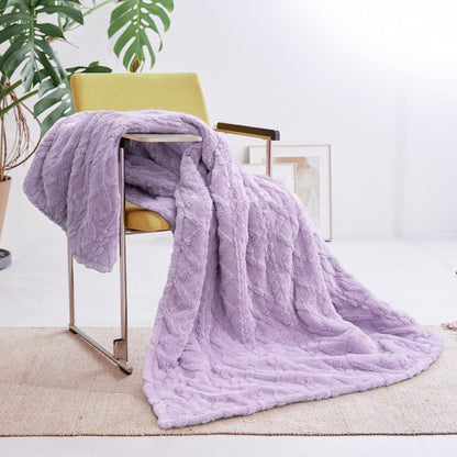 Heated Blanket-Electric Blanket,50"x60" Soft Heated Throw Blanket with 5 Heating Levels & 3 Hours auto-Off,Over-Heat Protection Fast-Heating,Machine Washable（Purple）