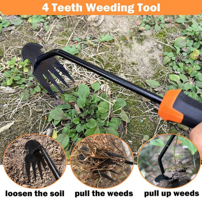 bretreead Weed Puller Tool, 2026 New Portable Hand Weeder Tool, Weeding Tool with Stainless Steel, Garden Tools for Plant & Weeding, Crack Weeder Crevice Tool, Weed Remover Tool for Farm & Backyard