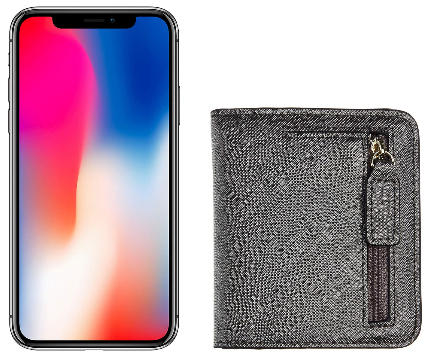 Toughergun Women’s Small Slim Leather Wallet with RFID Protection, Compact Bifold Mini Purse with Clear ID Window