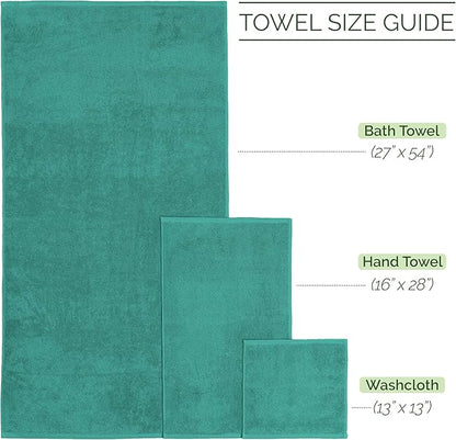 Elegant Comfort Luxury 6-Piece Towel Set, Premium Soft 100% Turkish Cotton