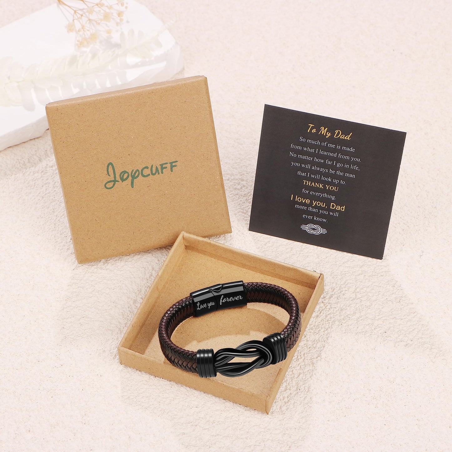 JoycuFF Nephew Gifts from Auntie Infinity Bracelet for Men Handmade Wristband Unique Birthday Graduation Christmas Gifts for Nephew from Aunt Uncle Pulseras Para Hombres