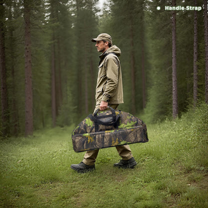 Silfrae Compound Bow Case Soft Bow Padded Case Light-Weight Bow Carry Bag with Arrow Pocket (Treecamo, L)