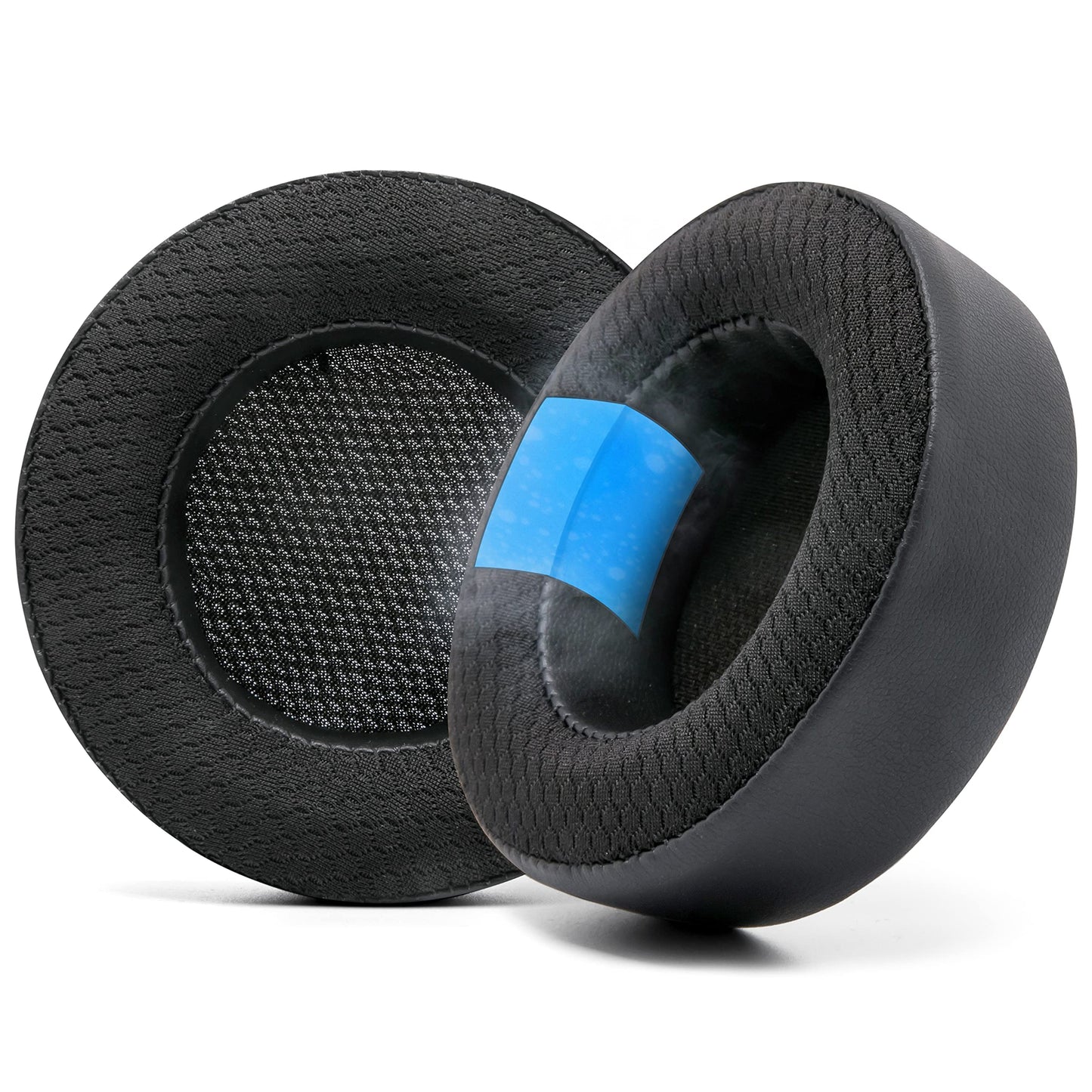 WC Freeze Virtuoso - Hybrid Fabric Cooling Gel Replacement Earpads for Corsair Virtuoso Gaming Headset, Made by Wicked Cushions, Improved Durability, Thickness and Sound Isolation | Black