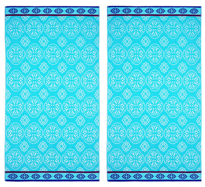 COTTON CRAFT Oversized XL Beach Towels - 39 x 68 inches - 2 Pack