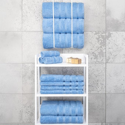 American Soft Linen Luxury 4 Piece Bath Towel Set, 600 GSM 100% Cotton Turkish