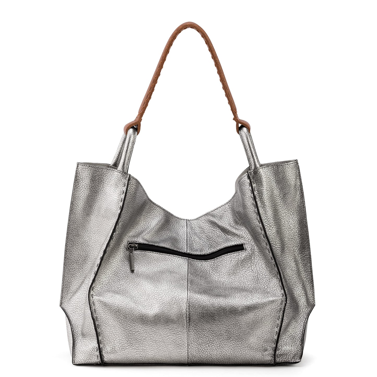 The Sak Los Feliz Large Tote Bag - Premium Leather Handbag With Stylish Design For Everyday, Travel, Beach Bag - Roomy, Durable, Lined Purse With Shoulder Bag Strap, Zipper Pocket