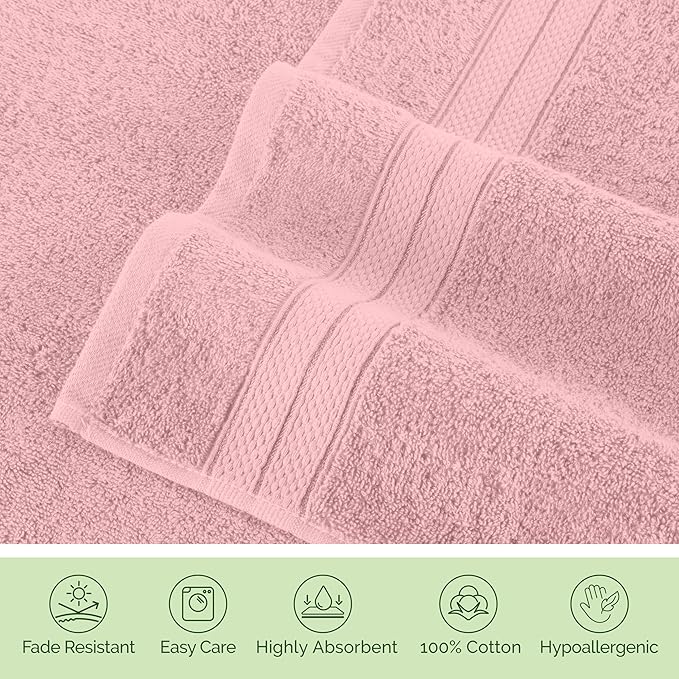 Elegant Comfort Luxury 6-Piece Towel Set, Premium Soft 100% Turkish Cotton