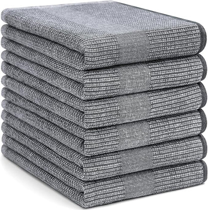 Homaxy Premium Kitchen Towels, Large Cotton Kitchen Hand Towels, Flat and Terry