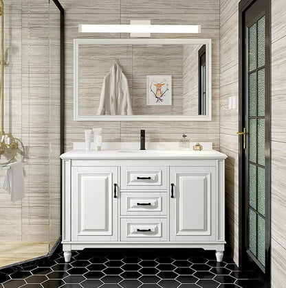 Bathroom Vanity Light Brushed Nickel Square LED 33.5inch 18W 4000K Natural White Light Wall Bar Lighting Fixtures Over Mirror